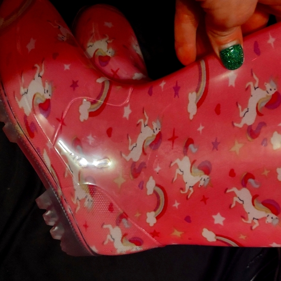 Amazon Other - Rain boots unicorn rainbow
